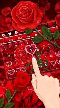 Red Rose Flower Keyboard screenshot 1