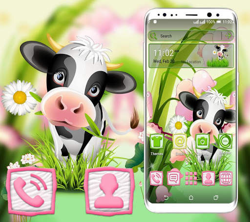 Cartoon Cow Launcher Theme screenshot 1