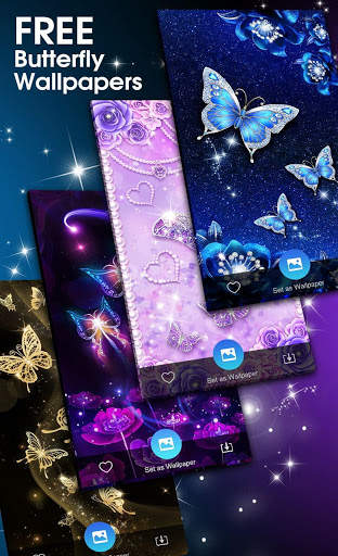 3D Purple Butterfly Theme screenshot 5