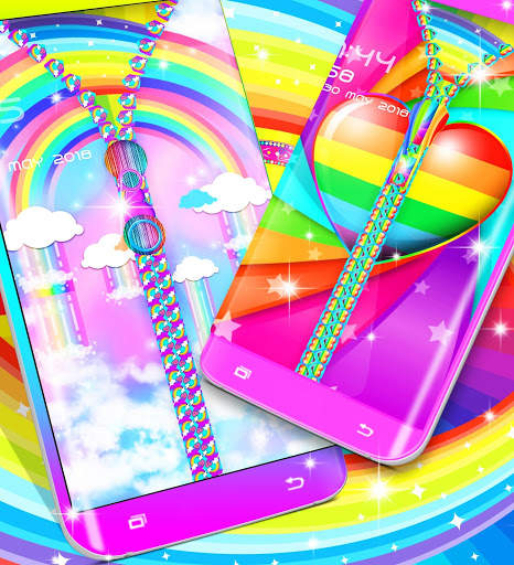 Rainbow lock screen screenshot 1