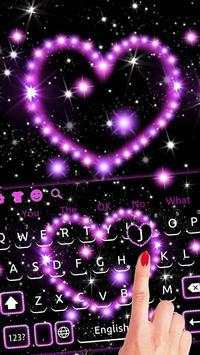 Purple dream love keyboard theme स्क्रीनशॉट 2