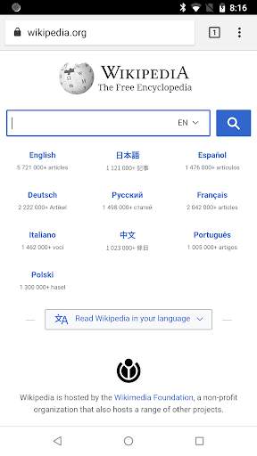 Mobile Browser screenshot 1