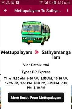 Mettupalayam Bus Info screenshot 3