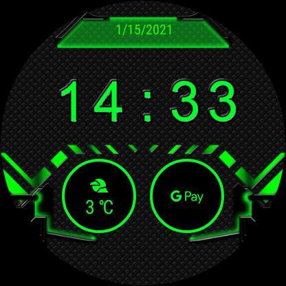 Dark Aeon Cyber Watch Face - Wear OS Smartwatch screenshot 11
