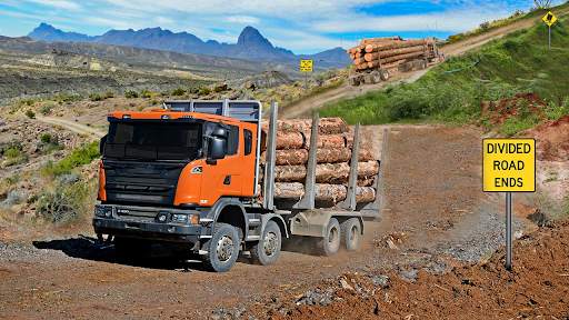 Offroad Logging Truck Games 3D screenshot 4