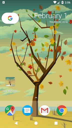 Tree With Falling Leaves Live Wallpaper - FREE screenshot 4
