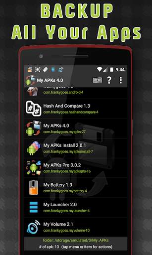 My APKs - backup restore share manage apps apk screenshot 1