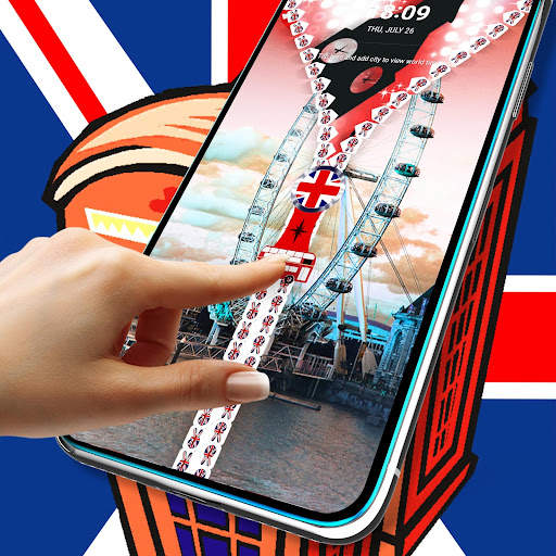 UK Flag Zipper Lock Screen screenshot 4