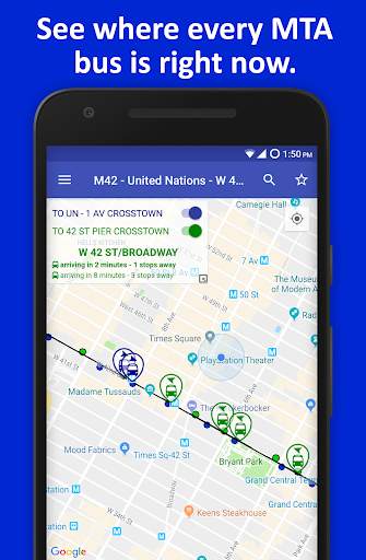 NYC Live Bus Tracker & Map screenshot 2