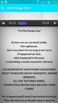FNAF 1234 Songs & Lyrics screenshot 2