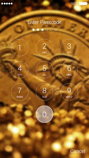 Golden Dollar Lock Screen 2 تصوير الشاشة