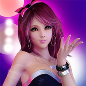 Chat with virtual girl icon