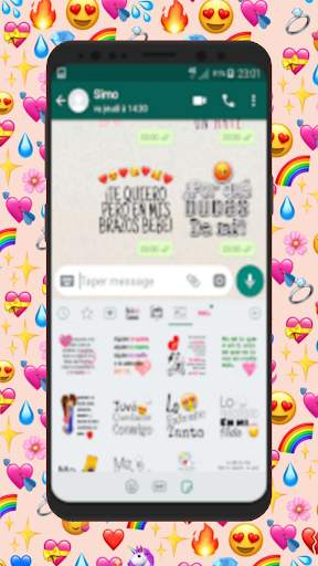 Stickers romanticos y frases de amor para WhatsApp screenshot 1