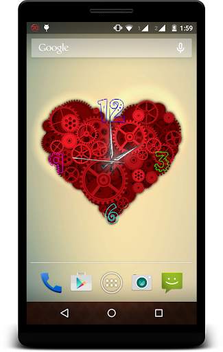 Heart Clock Live Wallpaper screenshot 2
