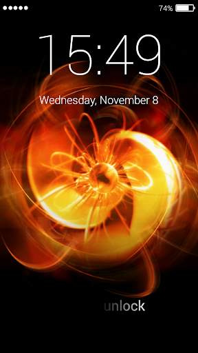Atom Lock Screen Live WP screenshot 1