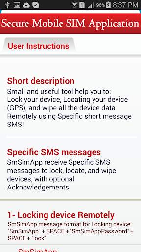 SmSimApp Anti Theft screenshot 5