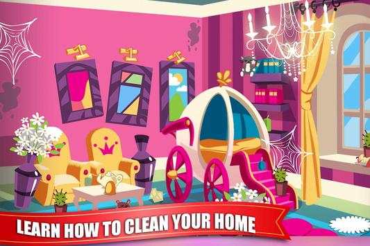 Princess Doll House Cleaning Game for Girls screenshot 6