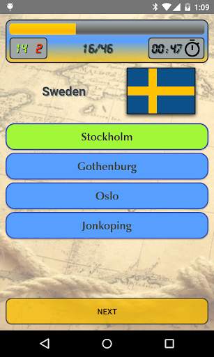 World Capitals (Quiz). Educational game. screenshot 2