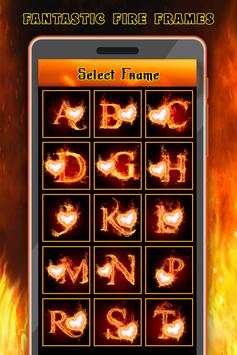 Fire Text Photo Frame screenshot 2