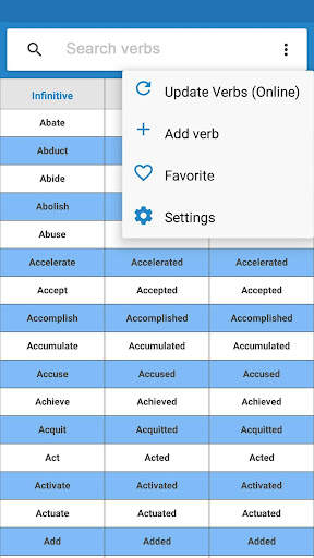 English Verb forms screenshot 2