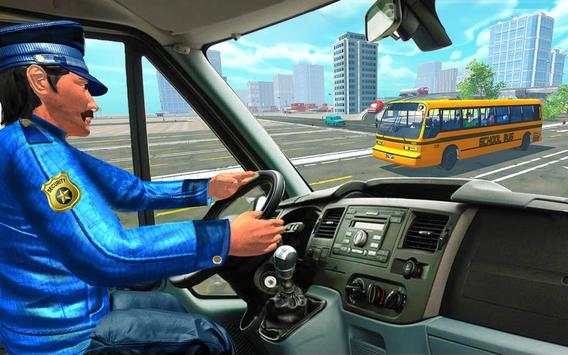 Bus Sekolah Menengah Mengemudi 2017: Game Bus yang screenshot 1