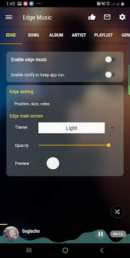 Beauty Music player edge screenshot 1