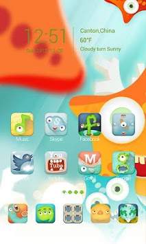 Eat me GO Launcher Theme screenshot 2