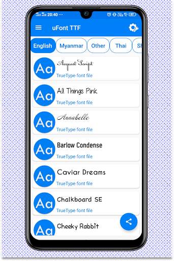 uFont TTF screenshot 2