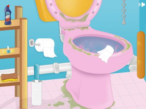 Girls bathroom cleaning games screenshot 4