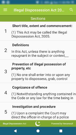 Illegal Dispossession Act 2005 screenshot 2