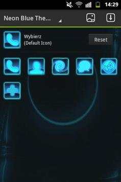 GO Launcher Themes Neon Blue screenshot 5