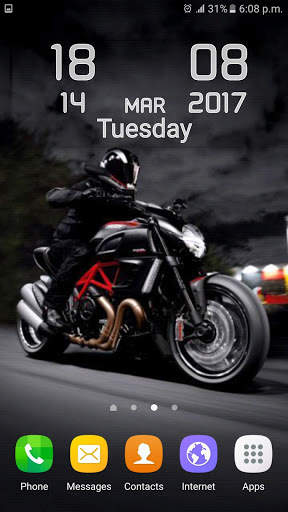Bikes HD Clock Wallpaper screenshot 2