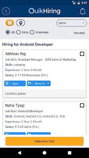 QuikHiring Job Search Video CV скриншот 5