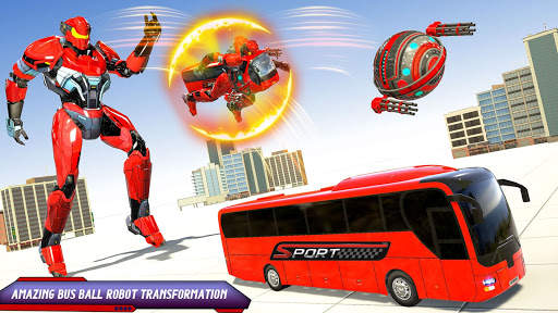 Robot Bola Mengubah Perang Bus: Game Robot screenshot 1