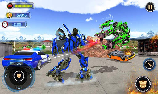 US Robot Car Transform - Police Robot Fighting screenshot 4