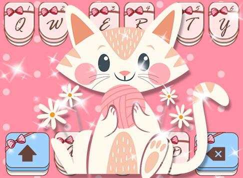 Pink Cute Keyboard स्क्रीनशॉट 1
