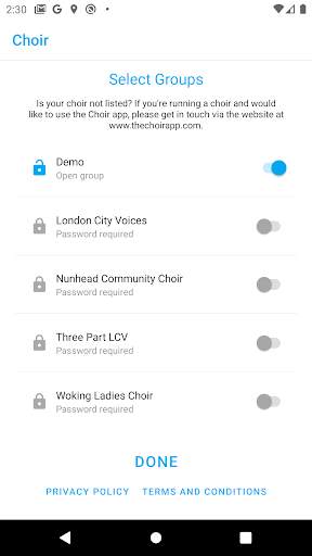 The Choir App screenshot 1
