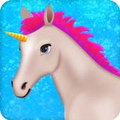 baby unicorn care games logo