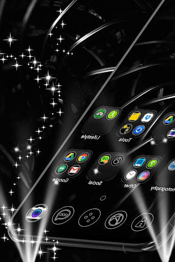 Black 3D Launcher screenshot 1