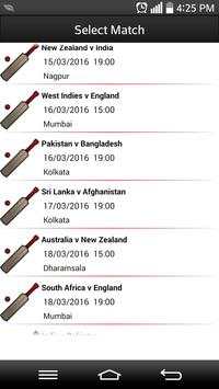 World cup T20 2016 Prediction screenshot 2