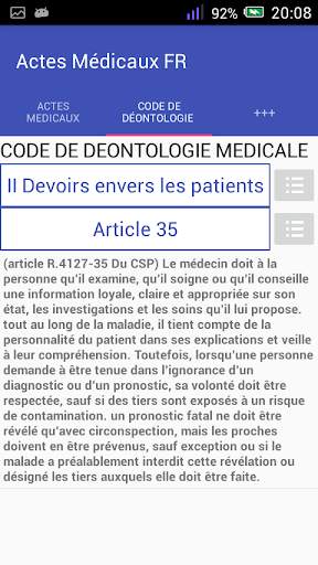 Actes Médicaux Français screenshot 7