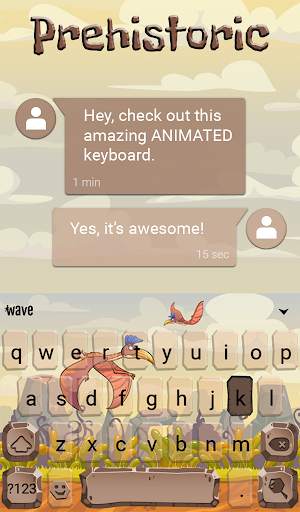 Prehistoric Animated Keyboard screenshot 3