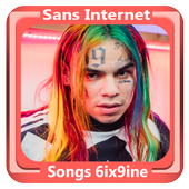 Nouvelles chansons 6ix9ine sans Internet иконка