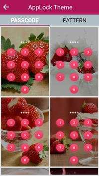 Strawberry App Lock Theme 4 تصوير الشاشة