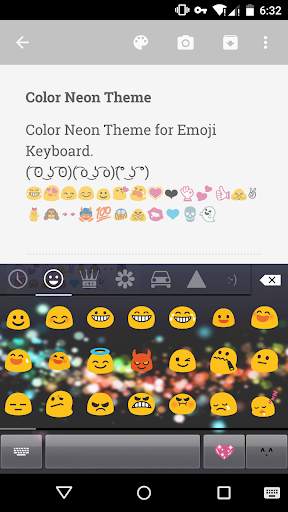 Color Neon Love Emoji Keyboard screenshot 2