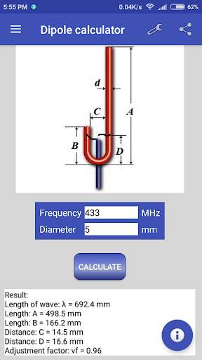 Dipole calculator screenshot 5