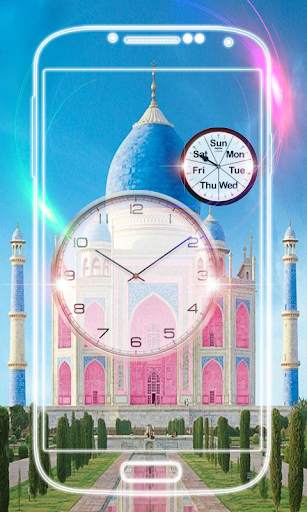Tajmahal Clock Live Wallpaper screenshot 4