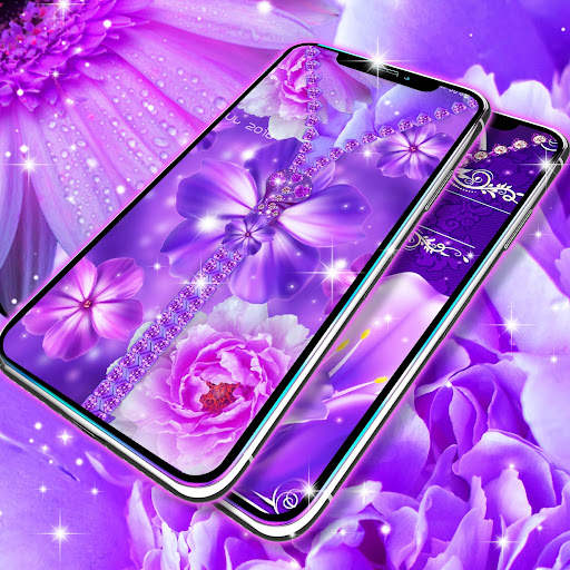 Violet zipper lock screen screenshot 1