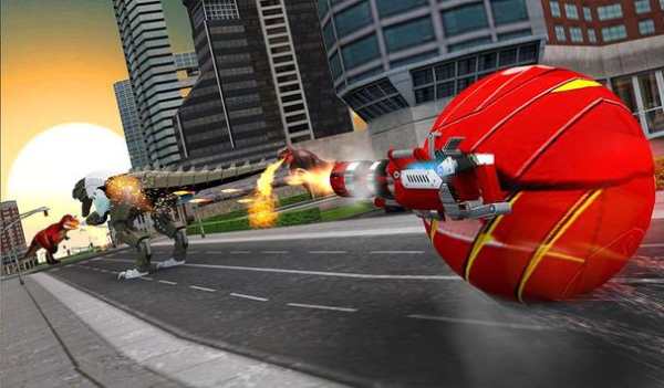 US Police Ball Robot Transform VS Wild Dino Attack screenshot 17