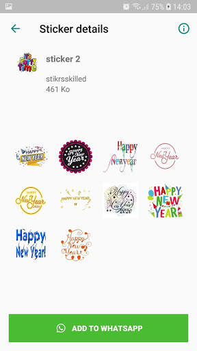 Stickers Happy.New.Year 2020 For Whatsapp screenshot 3